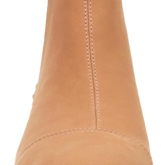 Women's Water-Resistant Tan Leather Dakota Boots 8.5 Slip-On Rubber Sole - Picture 4 of 7